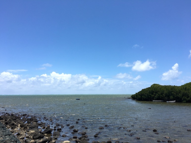 View from Monument St Géran, Poudre d'Or, Mauritius - shipwreck of Saint Géran - Poudre d'Or, Mauritius Things to do in Mauritius - Visits in Mauritius - Story of Paul et Virginie - Wandering Expat Family, Mauritius Travel Blog #Mauritius #traveltips #Ilemaurice #diving #island #holidays