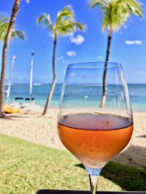 A glass of rose on the beach - Tides Restaurant - Sugar Beach Mauritius - Hotel in Mauritius